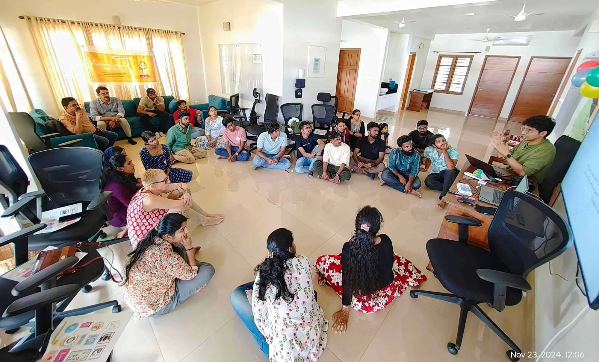 A Wednesday support group meets in one of the meeting rooms