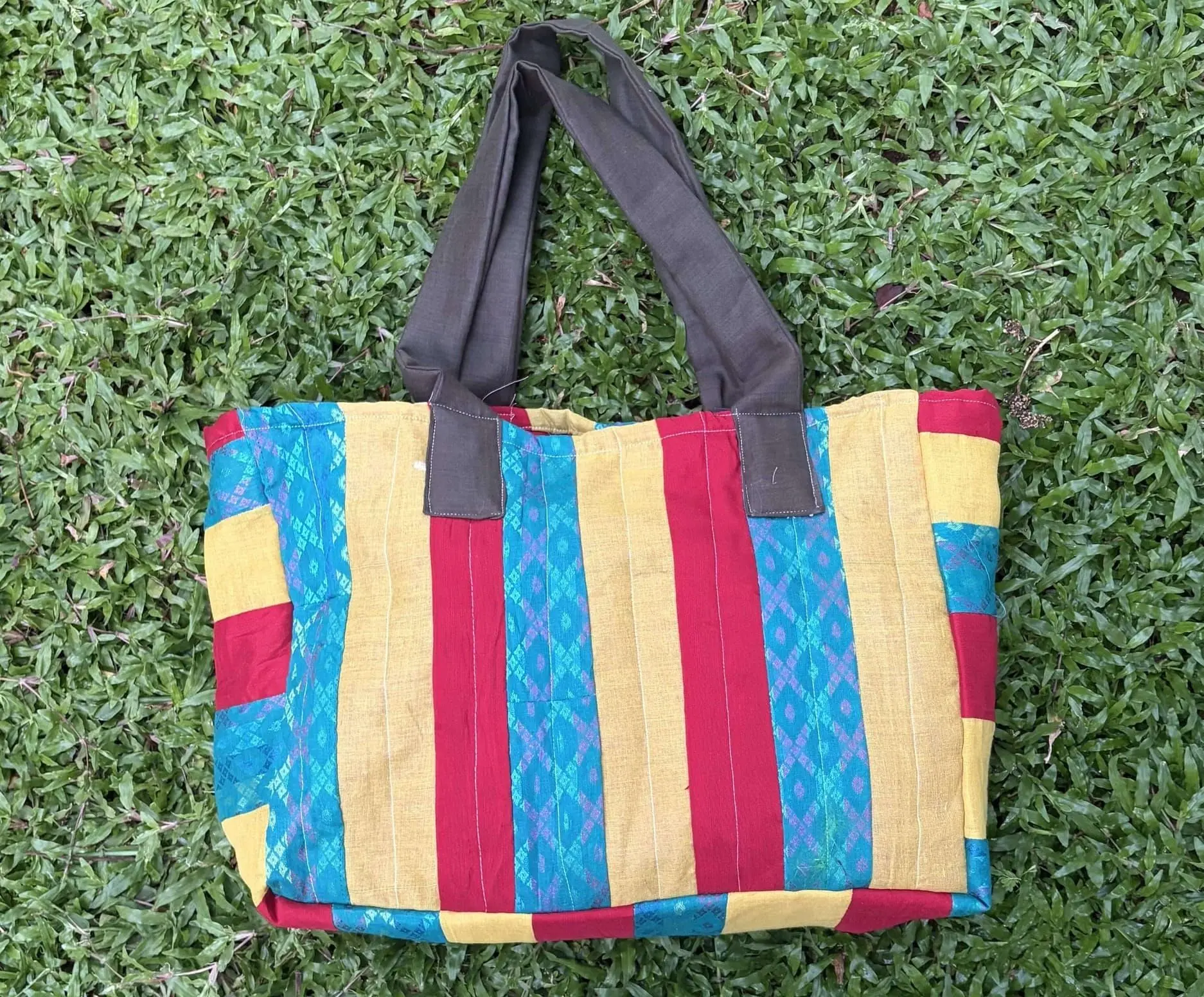 Three members turned boutique offcuts into tote bags