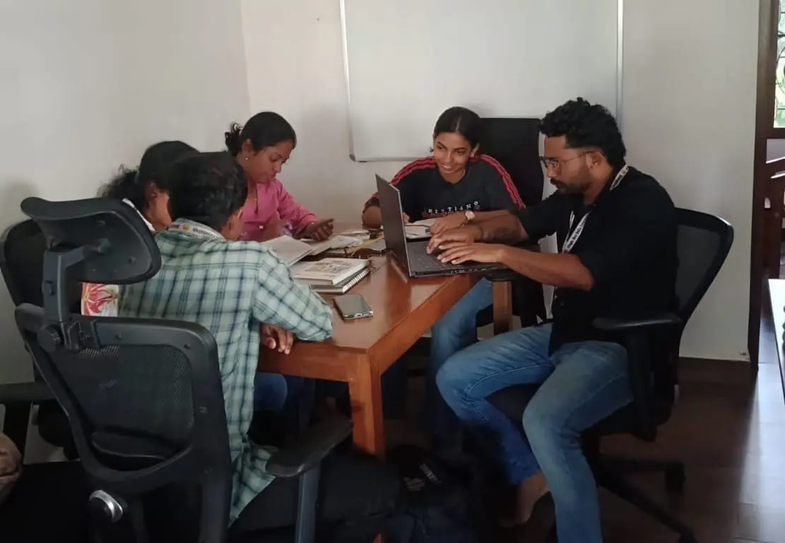 The Magic Bus team held a review meeting here