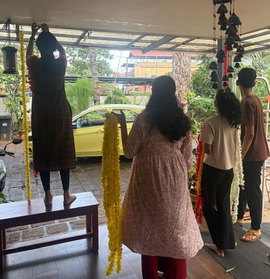 Preparing the space for a community gathering