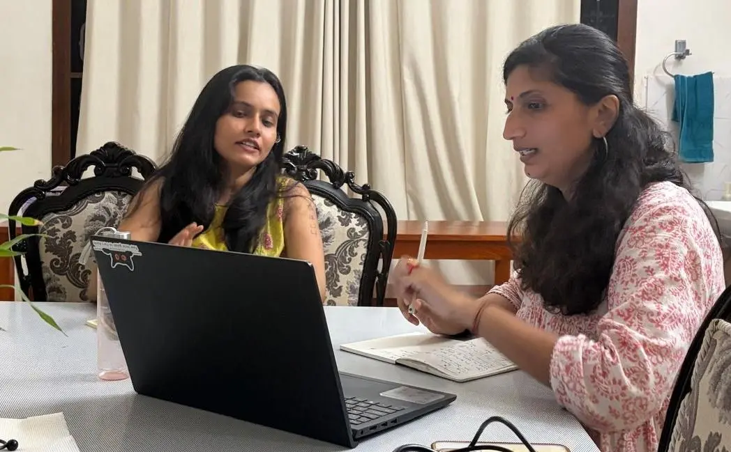 Olimalar and Thudippu discuss how to support children better
